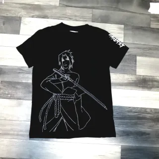 Camiseta Negra Naruto Sasuke