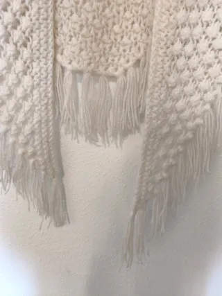 Chal de lana tejido a mano sin estrenar