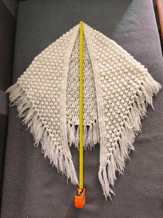 Chal de lana tejido a mano sin estrenar