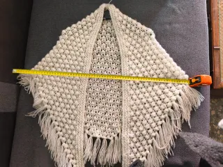 Chal de lana tejido a mano sin estrenar