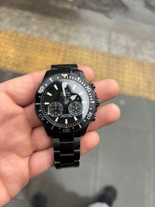 Reloj Jaguar Negro y Plateado