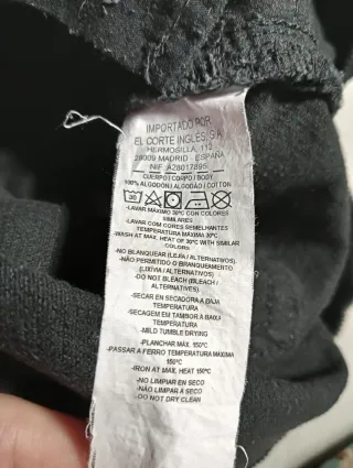 Falda de pana negra Talla XS