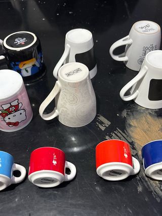 Set 7 Tazze e Tazzine Decorative vari cokori e dim