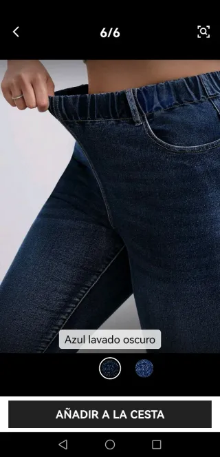 Pantalón vaquero mujer azul lavado oscuro