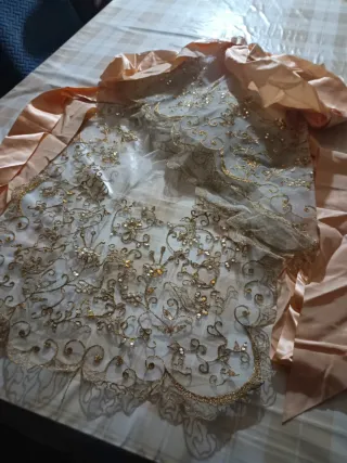 Vestido Fallera/Huertana Oro y Rosa