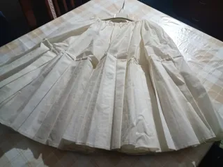 Vestido Fallera/Huertana Blanco Talla Única cancan