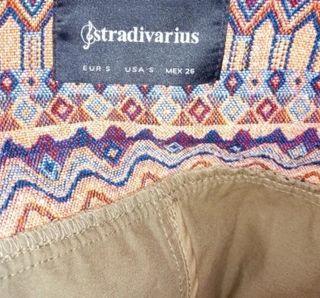 Parka Stradivarius Verde Militar Boho, nueva