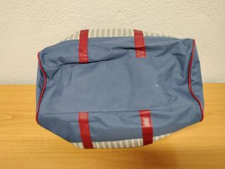 Bolsa de viaje rayas rojas y blancas