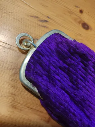 Estuche gafas de pana morada vintage