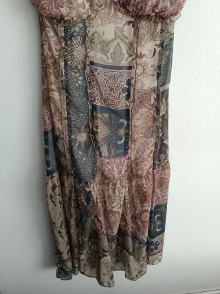 Vestido Zara Patchwork Largo Talla XL