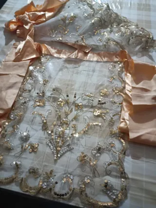 Vestidos Fallera Huertana Oro y Rosa