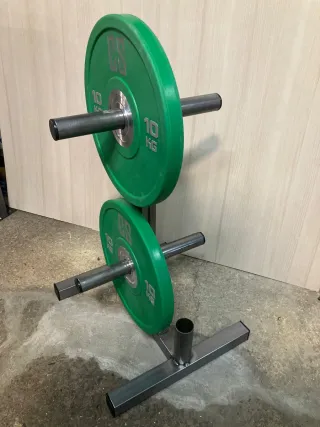 Soporte Pesas para Discos Olimpicos 50 mm Bumper