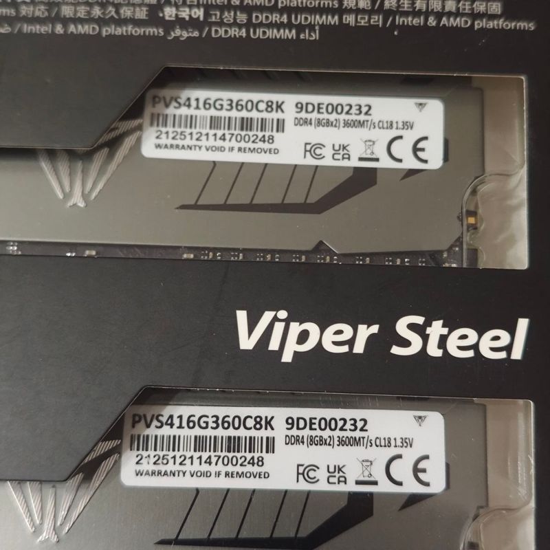 Patriot Viper DDR4 16GB (2x8GB) 3600MHz afbeelding 2