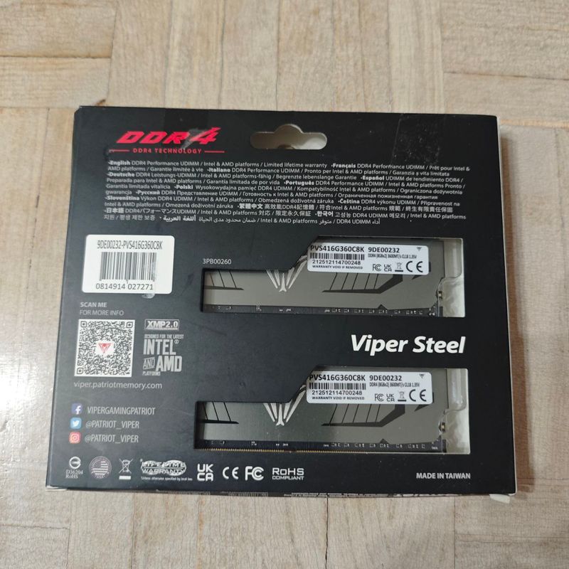 Patriot Viper DDR4 16GB (2x8GB) 3600MHz afbeelding 3