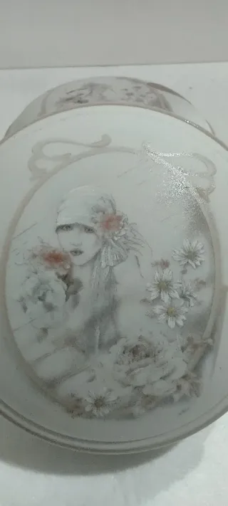 Set 2 Scatoline Limoges porcellana biscuit