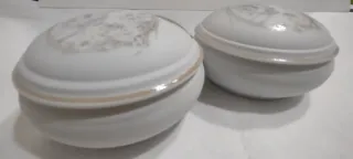 Set 2 Scatoline Limoges porcellana biscuit