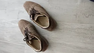 Sneakers usate suola curva beige/marrone