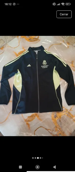 Conjunto Real Madrid Adidas Negro y Dorado