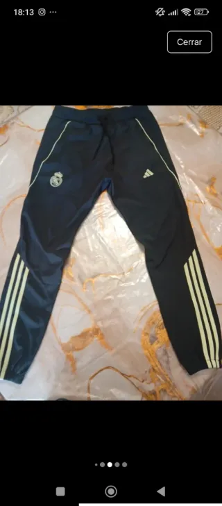 Conjunto Real Madrid Adidas Negro y Dorado