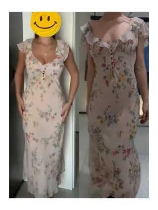Vestido largo floral Zara talla L