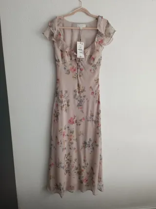 Vestido largo floral Zara talla L