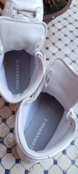 Converse Pro Leather Hi Talla 43 Blancas