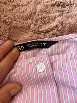 Conjunto Zara Top y Short Rayas Rosas