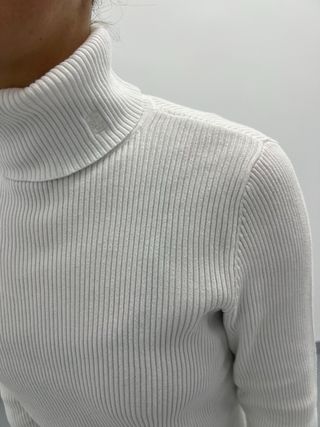 Jersey Ralph Lauren Cuello Alto Talla L Blanco