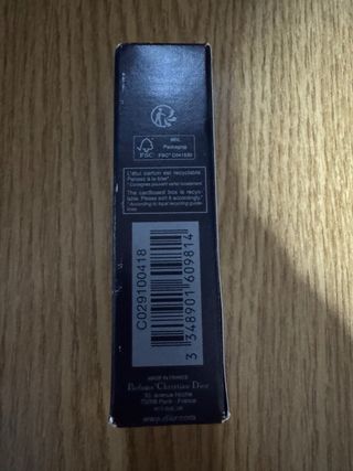 Rossetto Dior nero e argento