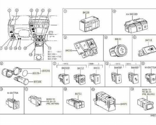 8961133023 CONMUTADOR DE ARRANQUE TOYOTA PRIUS+