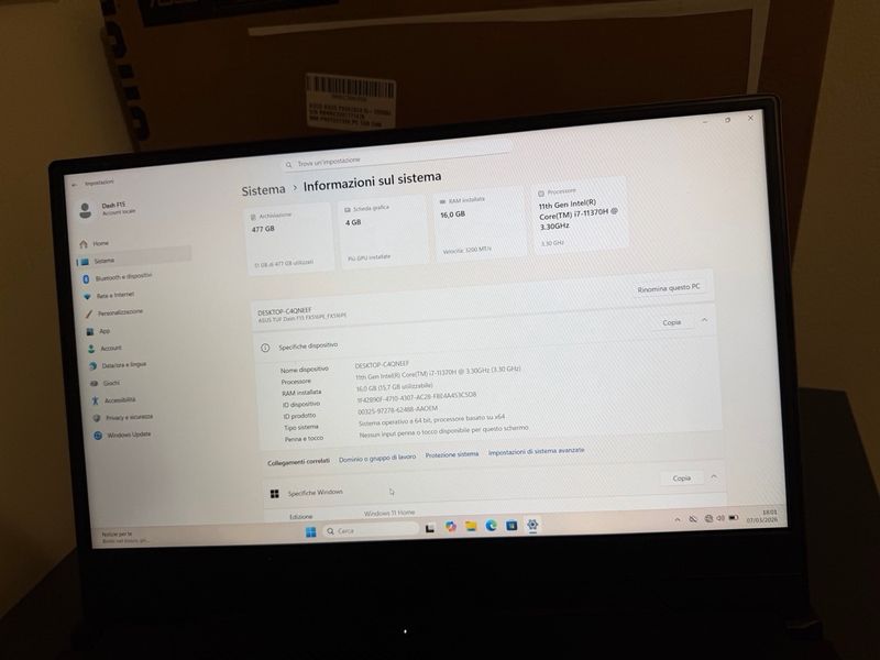ASUS TUF Gaming F15 i7-11370H afbeelding 3