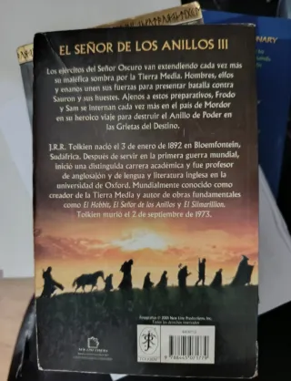 Libro El señor de los anillos