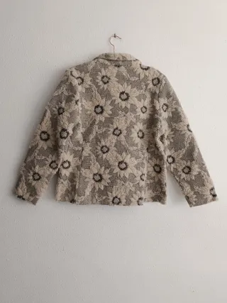 Blazer estructura estampado flores Zara Talla L