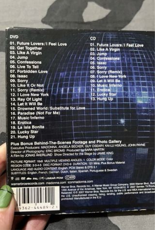 DVD Madonna The Confessions Tour