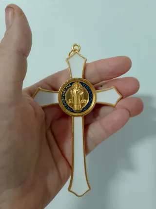 Colgante Cruz San Benito Exorcista 12cm