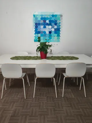 Mesa Comedor Blanca con 8 Sillas