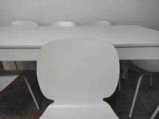 Mesa Comedor Blanca con 8 Sillas