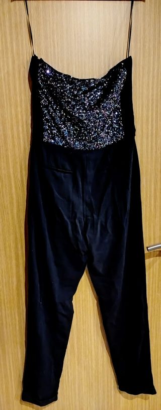 Mono de fiesta lentejuelas negro