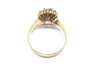 anillo oro 18k con piedra con esmeralda