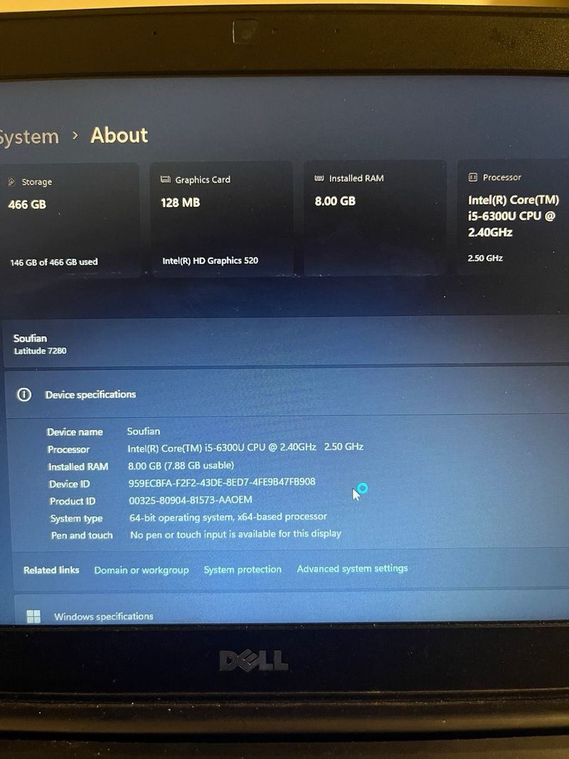 Dell Latitude 7200 i5 8GB RAM Buen Estado afbeelding 2