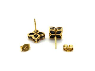 pendientes oro 18k con piedra con circonita