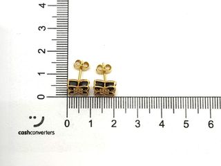 pendientes oro 18k con piedra con circonita