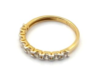 sortija oro 18k con piedra con circonita t. 17 (18,16 mm)