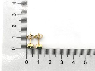 pendientes oro 18k con piedra con diamante,esmeralda