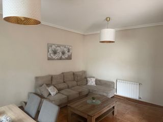 Sofá chaiselongue tela beige/gris