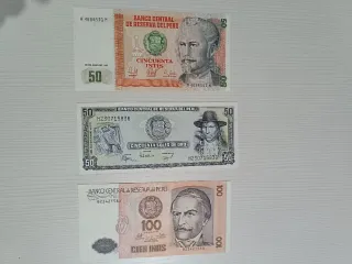 Billetes Antiguos Perú 50 y 100 Intis/Soles