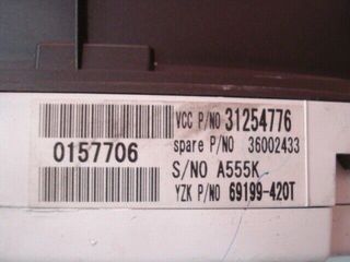Cuadro de instrumentos Volvo v50 s40 c30 31254776 36002433 69199-420T
