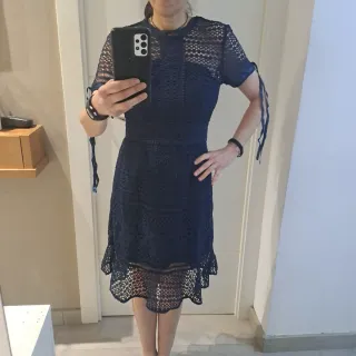Vestido nuevo encaje azul talla XS