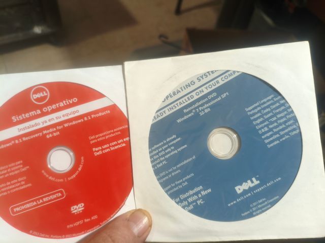 Conjunto DVDs Dell W7 32-bit y W8.1 64-bit