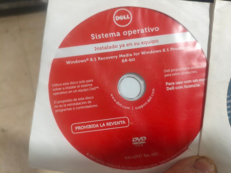 Conjunto DVDs Dell W7 32-bit y W8.1 64-bit afbeelding 2
